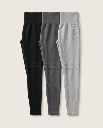 YOMA Sculpt & Smooth Leggings 3er Set – drei Leggings nebeneinander