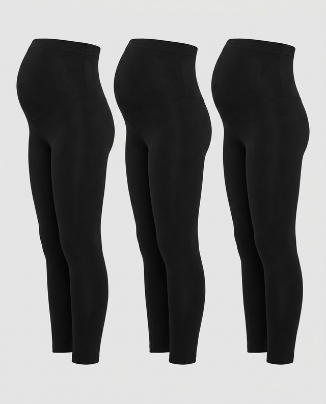 YOMA – Schwangerschaftsleggings · 3er Set